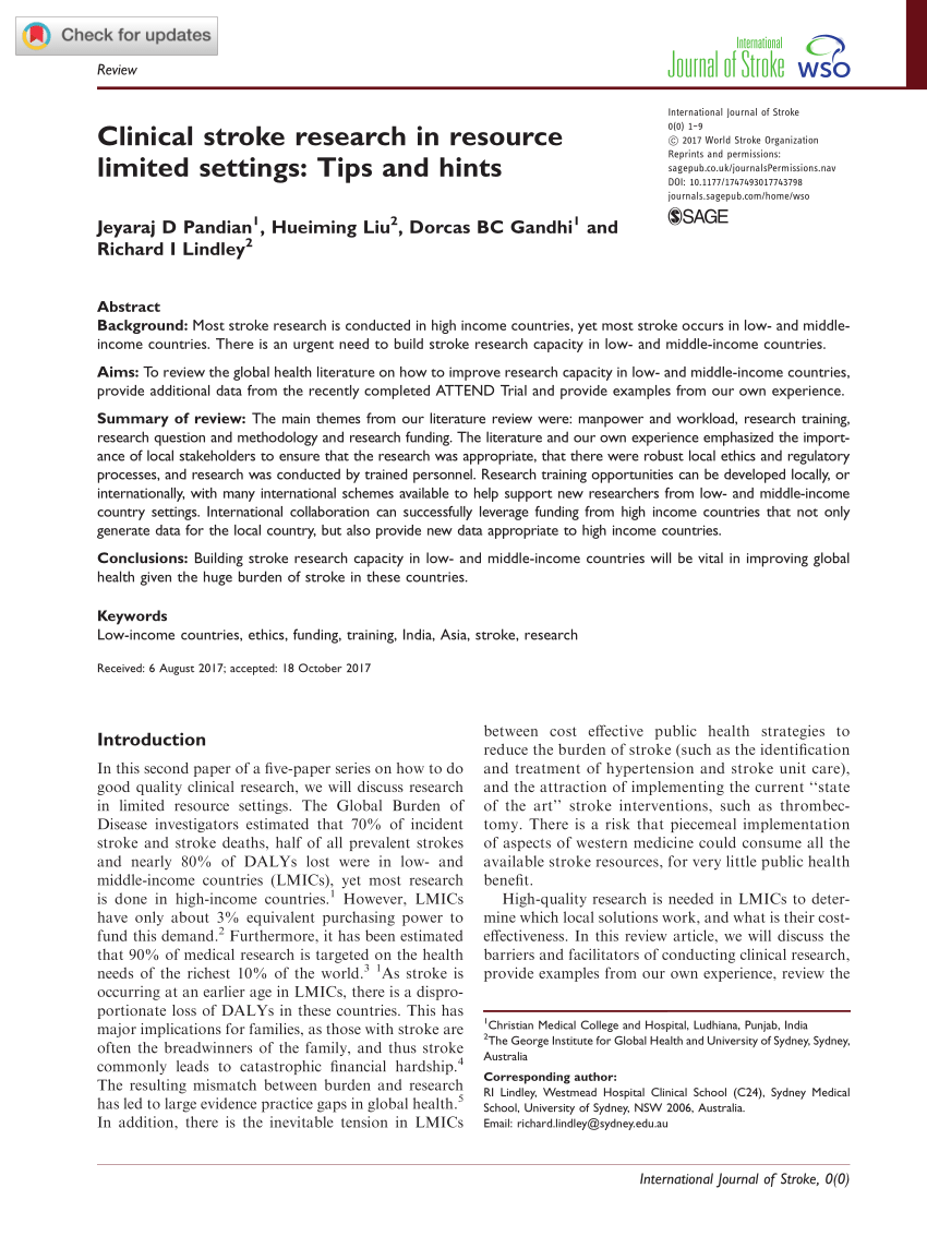 research articles in stroke