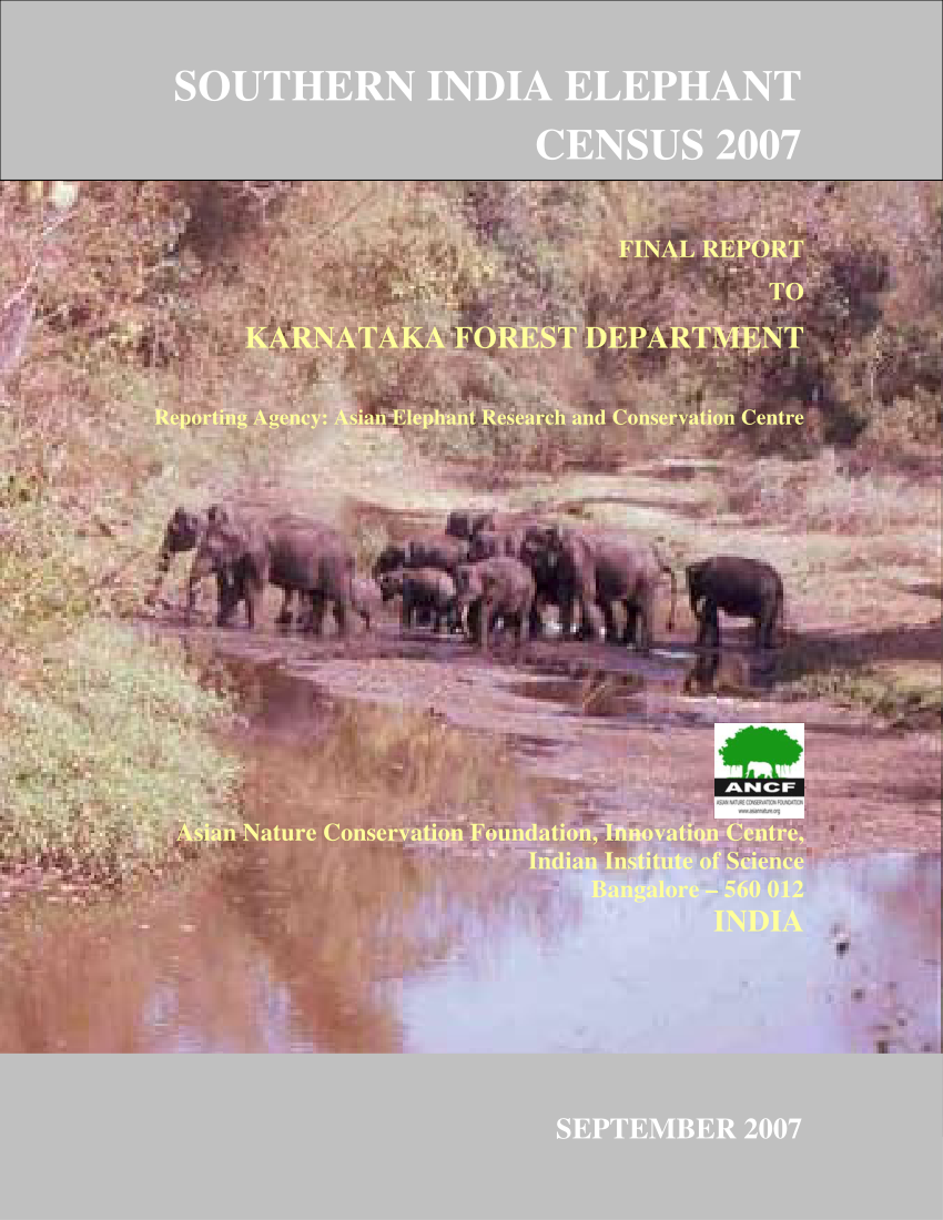 (PDF) SOUTHERN INDIA ELEPHANT CENSUS 2007