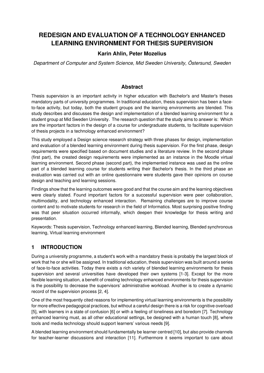 technology introduction thesis