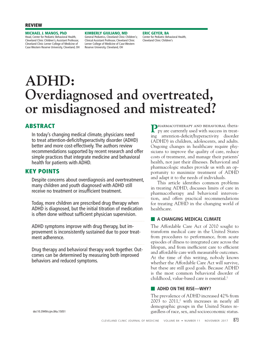 adhd overdiagnosed essay