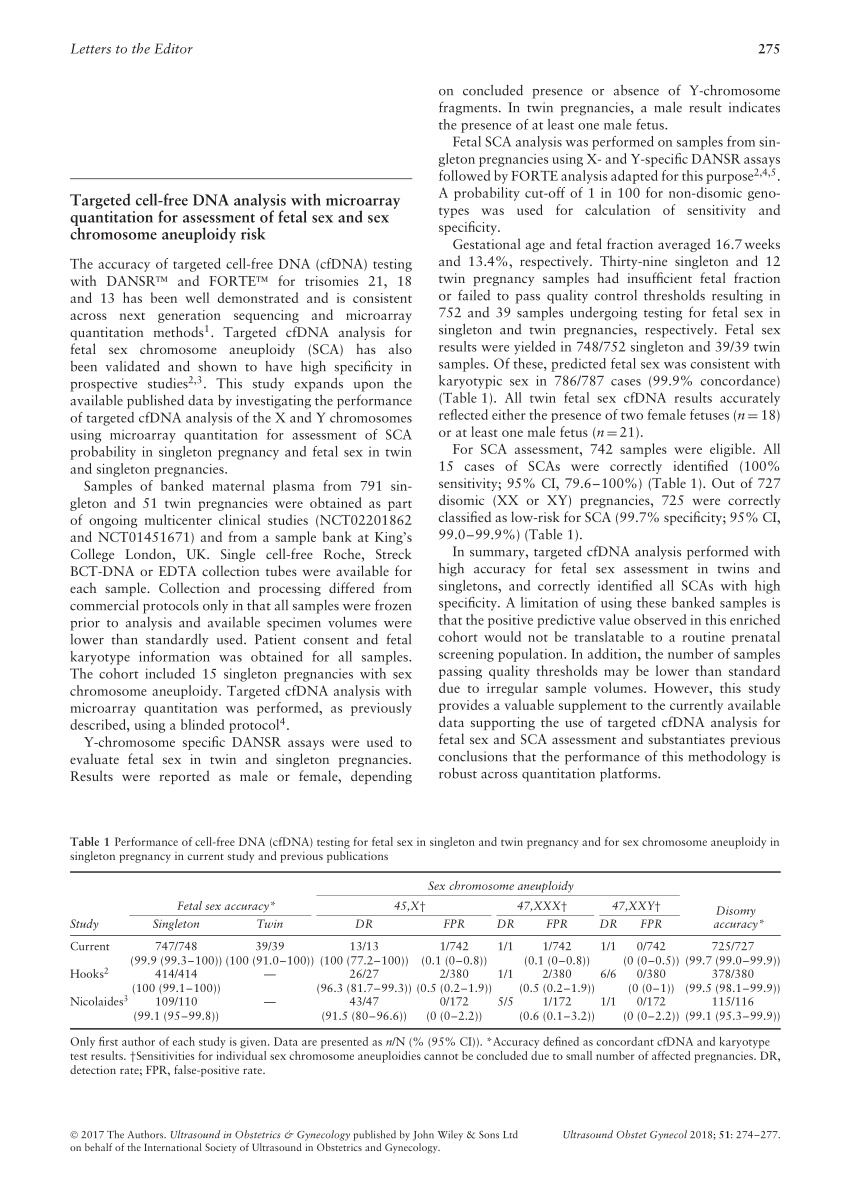 Pdf Performance Of Targeted Cell Free Dna Cfdna Analysis With