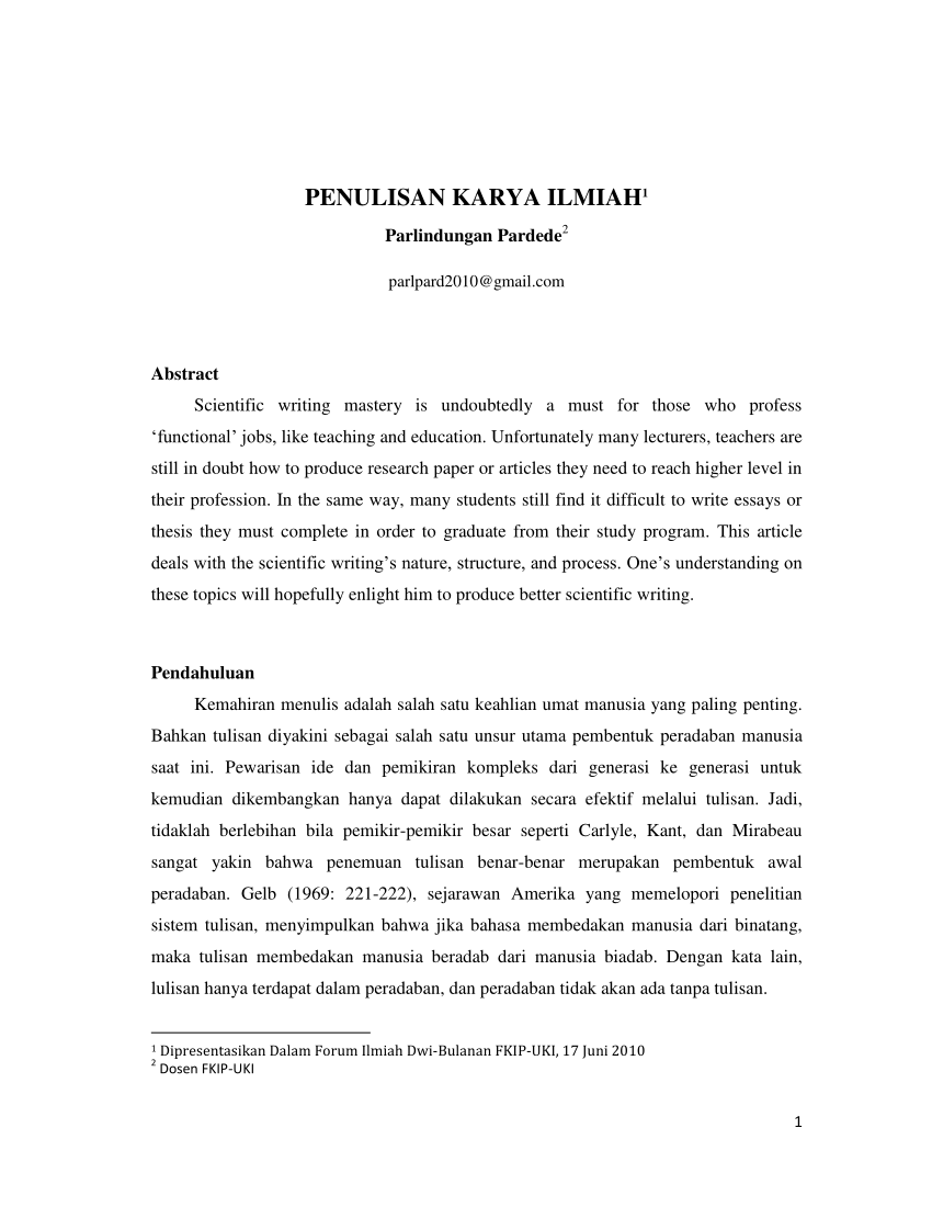 Contoh Laporan Karya Ilmiah Pdf - Nusagates