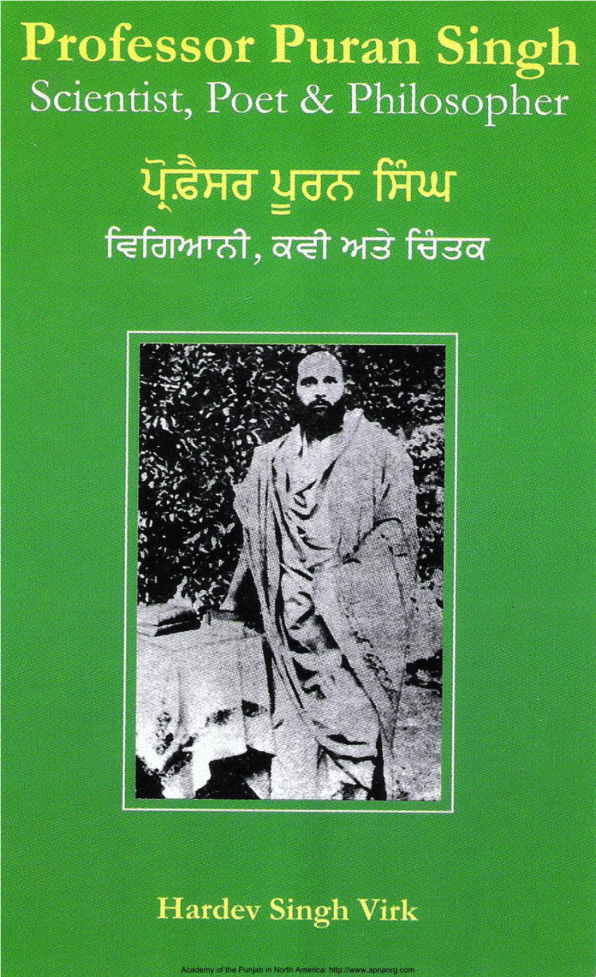 Pdf Professor Puran Singh Scientist Poet And Pholosopher