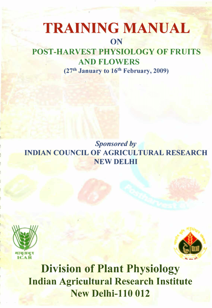 (PDF) Training Manual on Postharvest Physiology of Fruit and Flowers