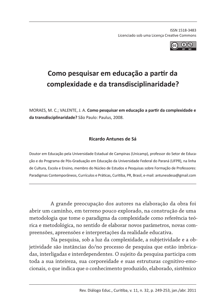 PDF ) Educação e Transdisciplinaridade II