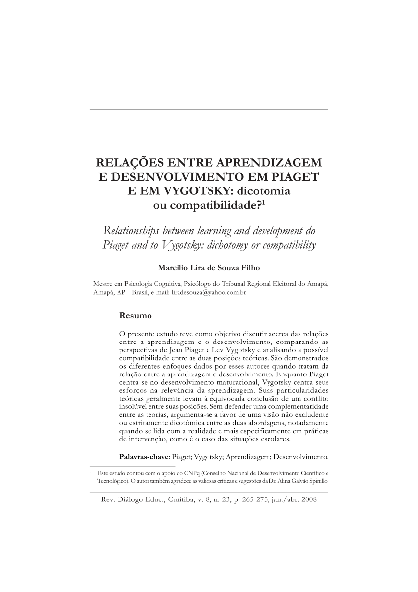 O básico das teorias do desenvolvimento: Piaget e Vygotsky