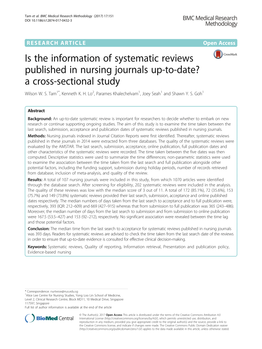 (PDF) Is the information of systematic reviews published in nursing ...