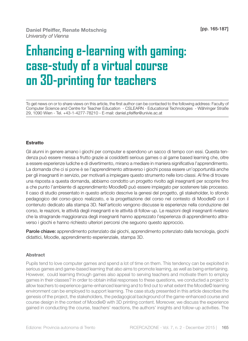 PDF) Enhancing e-learning with gaming: case-study of a virtual ...