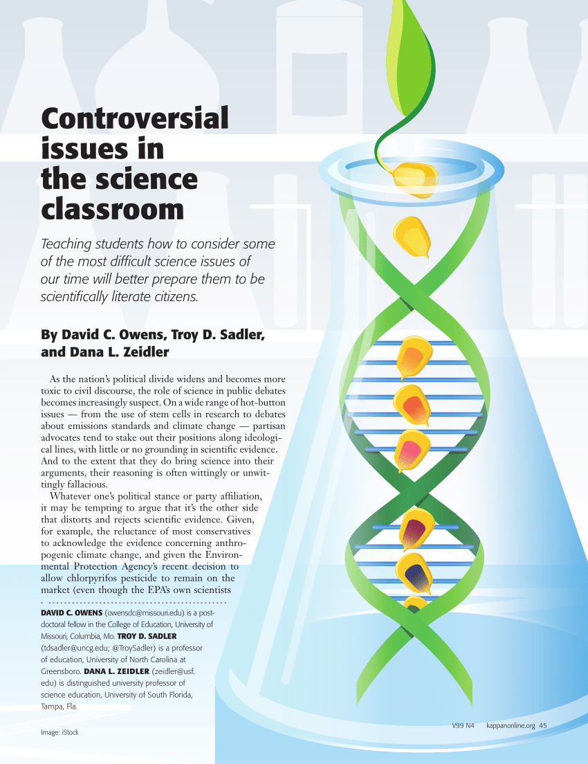 Pdf Controversial Issues In The Science Classroom