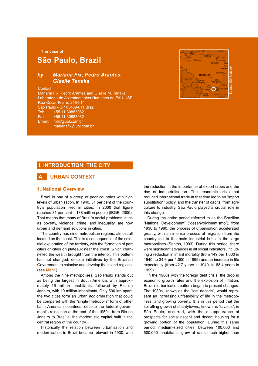 Case Study: São Paulo, Brazil