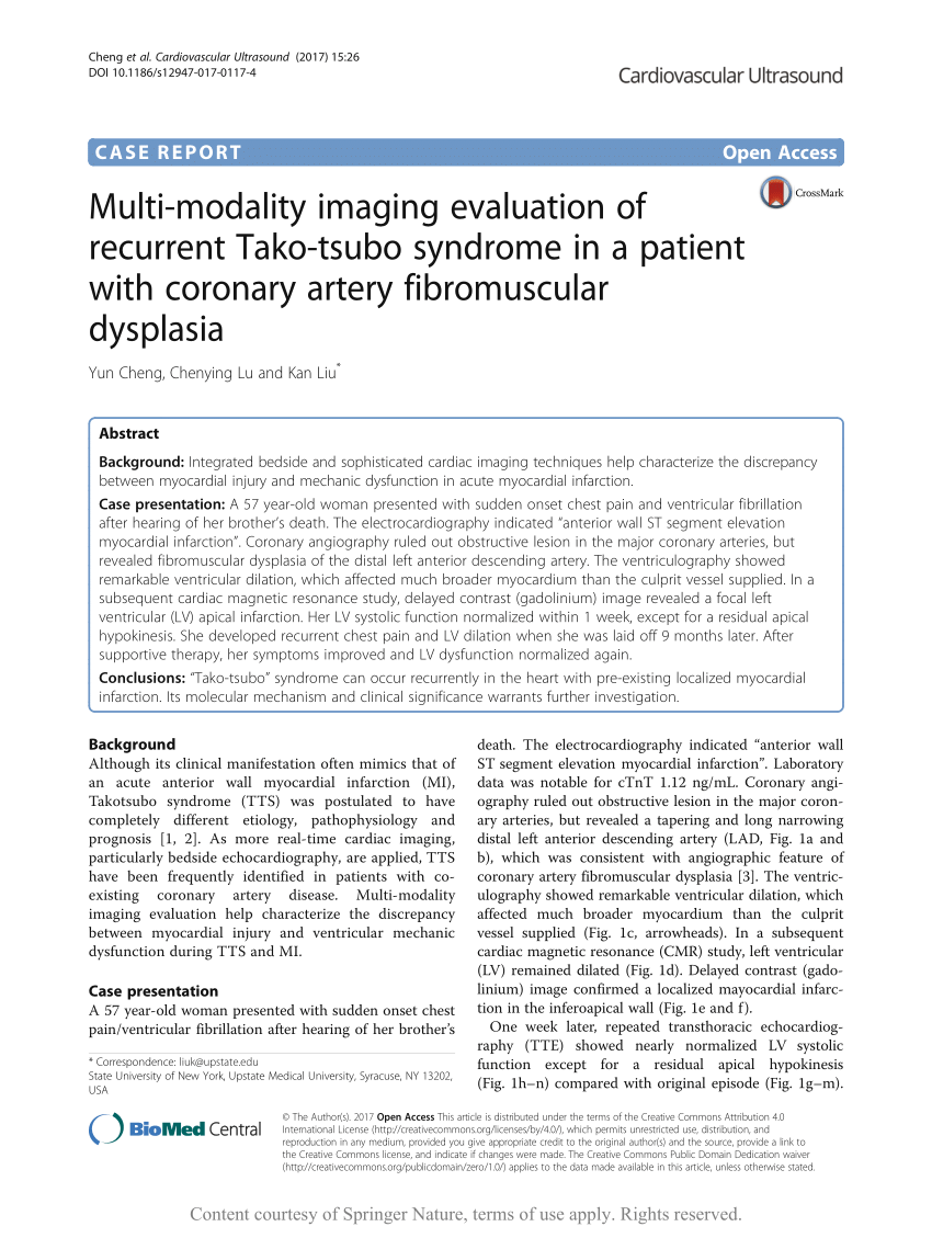 (PDF) Multi-modality imaging evaluation of recurrent Tako-tsubo 