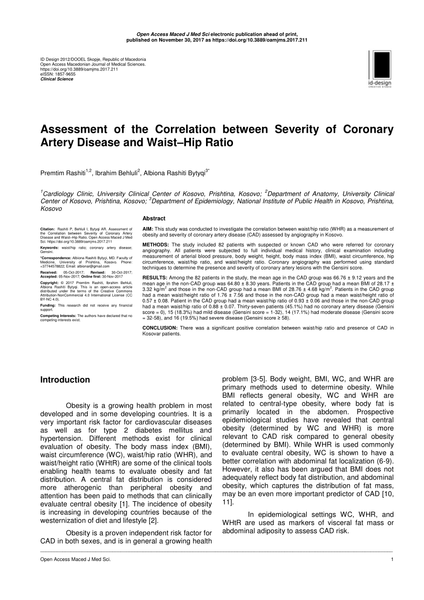 Pdf Assessment Of The Correlation Between Severity Of