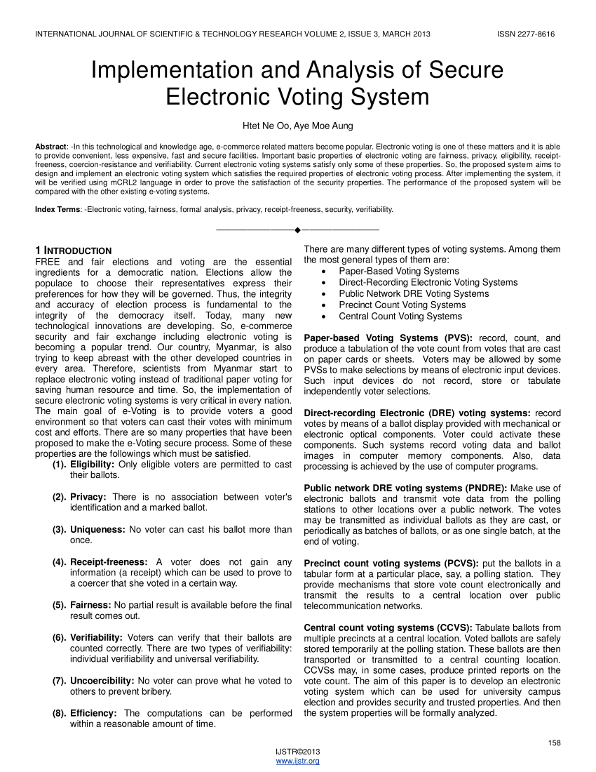 online voting system research paper ieee