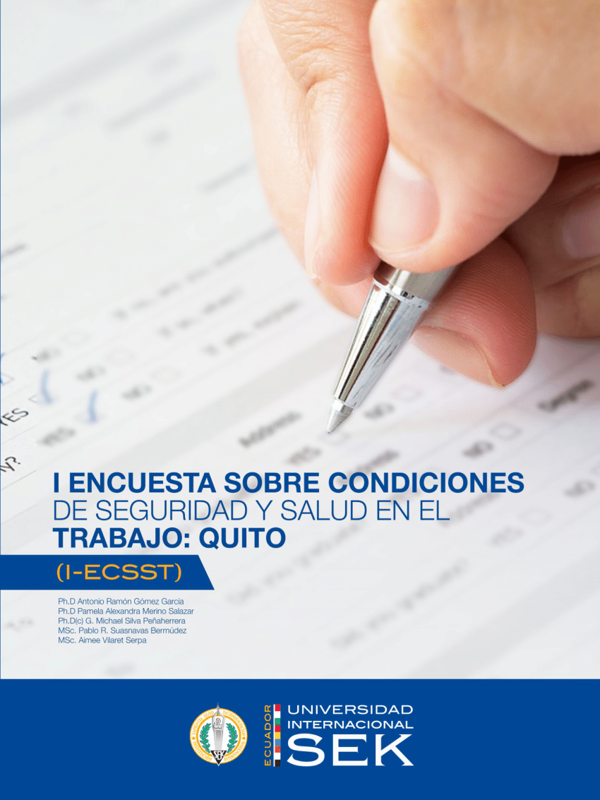 PDF) I Encuesta sobre Condiciones de Seguridad y Salud en el Trabajo: Quito  (I-ECSST)