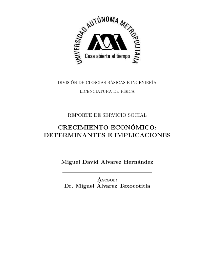 (PDF) CRECIMIENTO ECONOMICO: DETERMINANTES E IMPLICACIONES