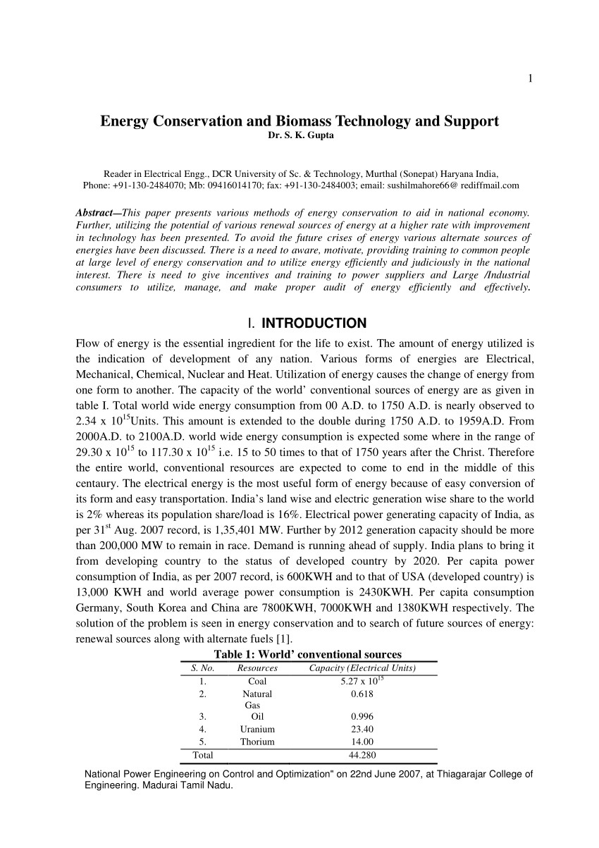 research paper on energy conservation pdf