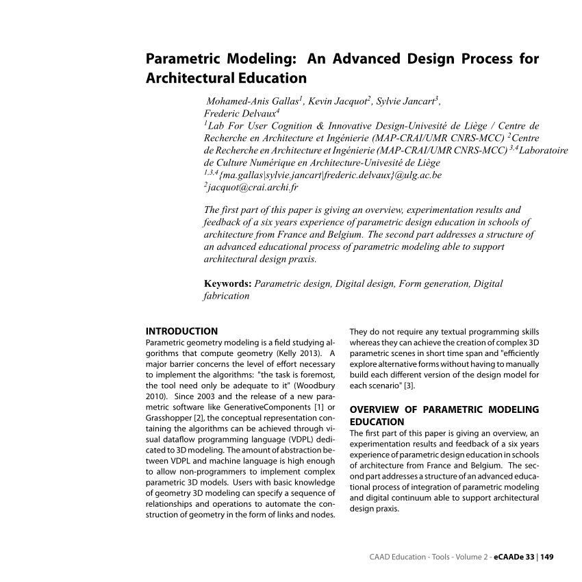 parametric design dissertation