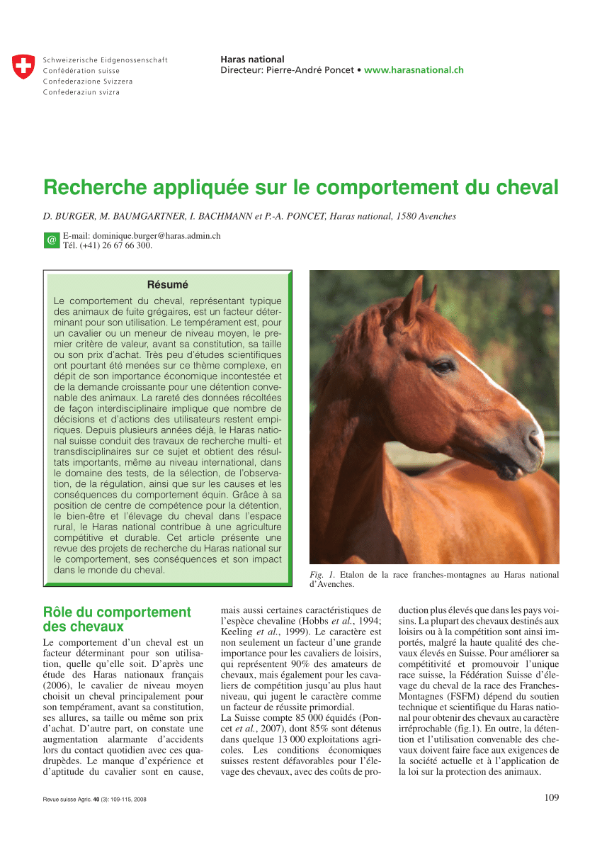 etologie cheval suisse anti aging