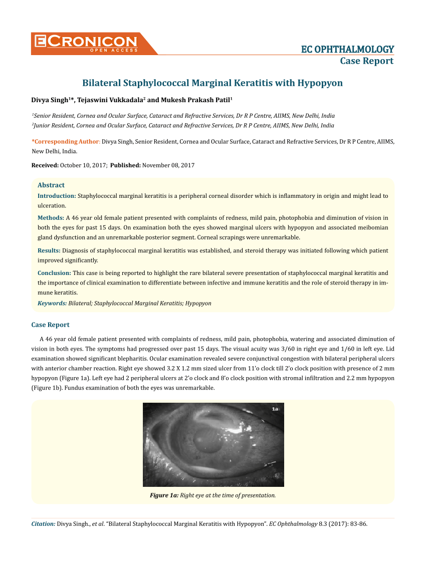 staphylococcal marginal keratitis