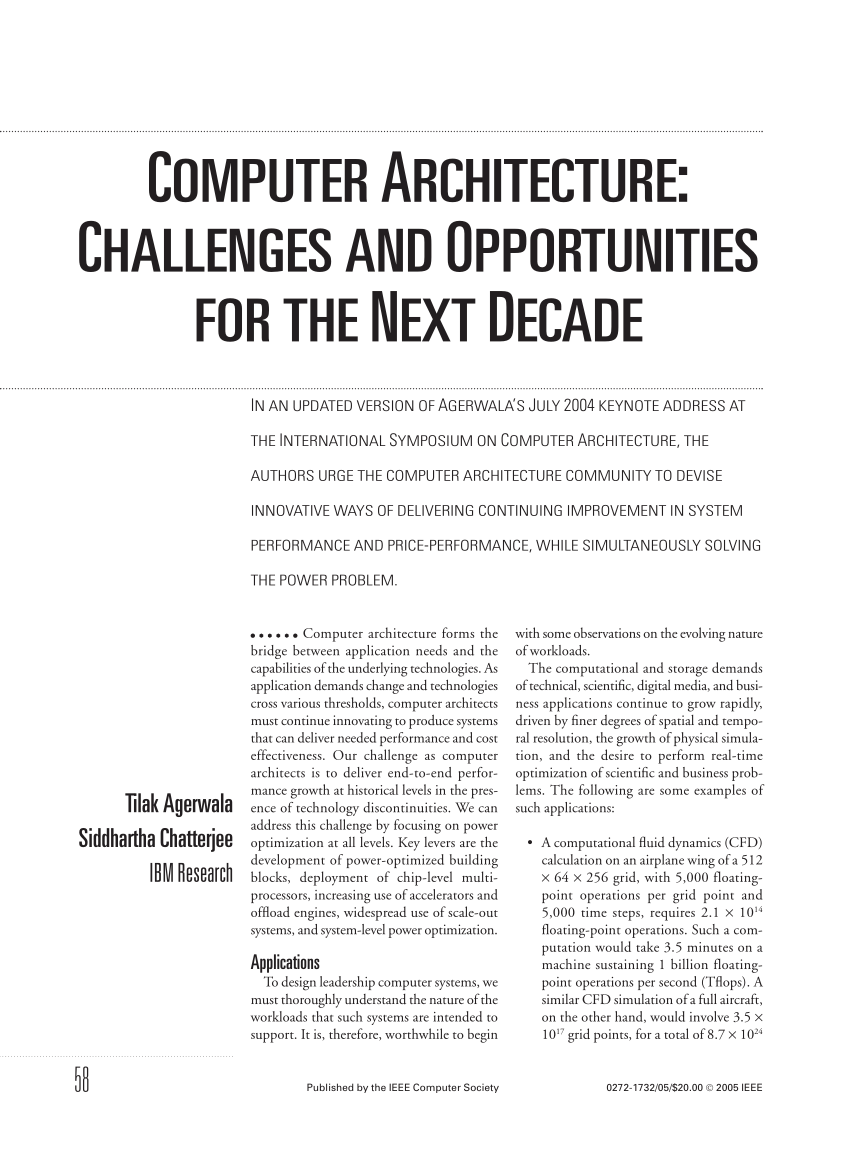 computer architecture topics research paper
