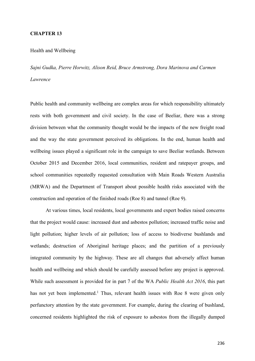 research paper on health and wellbeing
