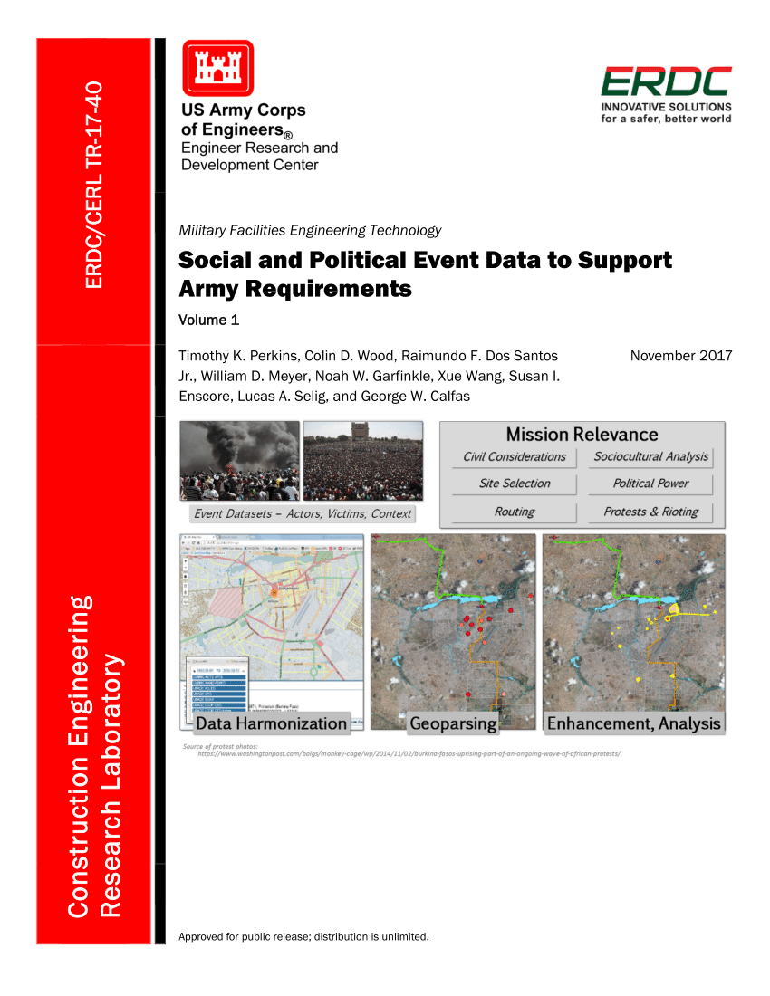 PDF) Social and Political Event Data to Support Army Requirements ...