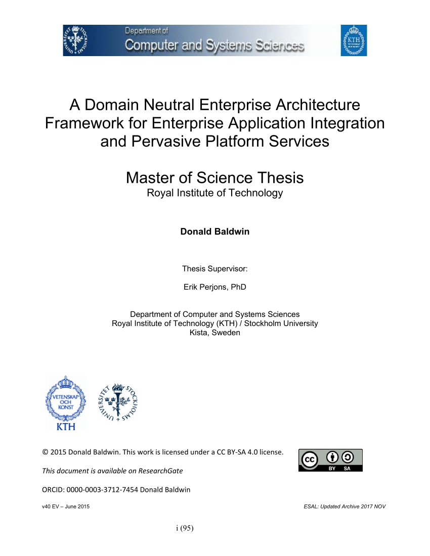 PDF) A Domain Neutral Enterprise Architecture Framework for ...