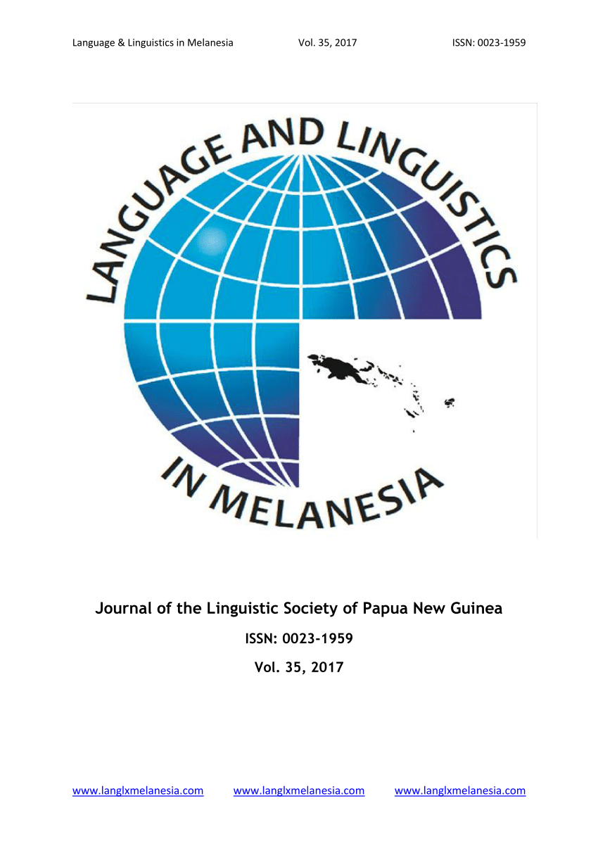 (PDF) Journal of the Linguistic Society of Papua New Guinea Effect of