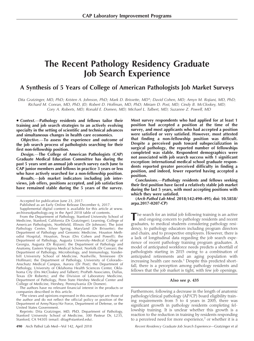 college of american pathologists jobs