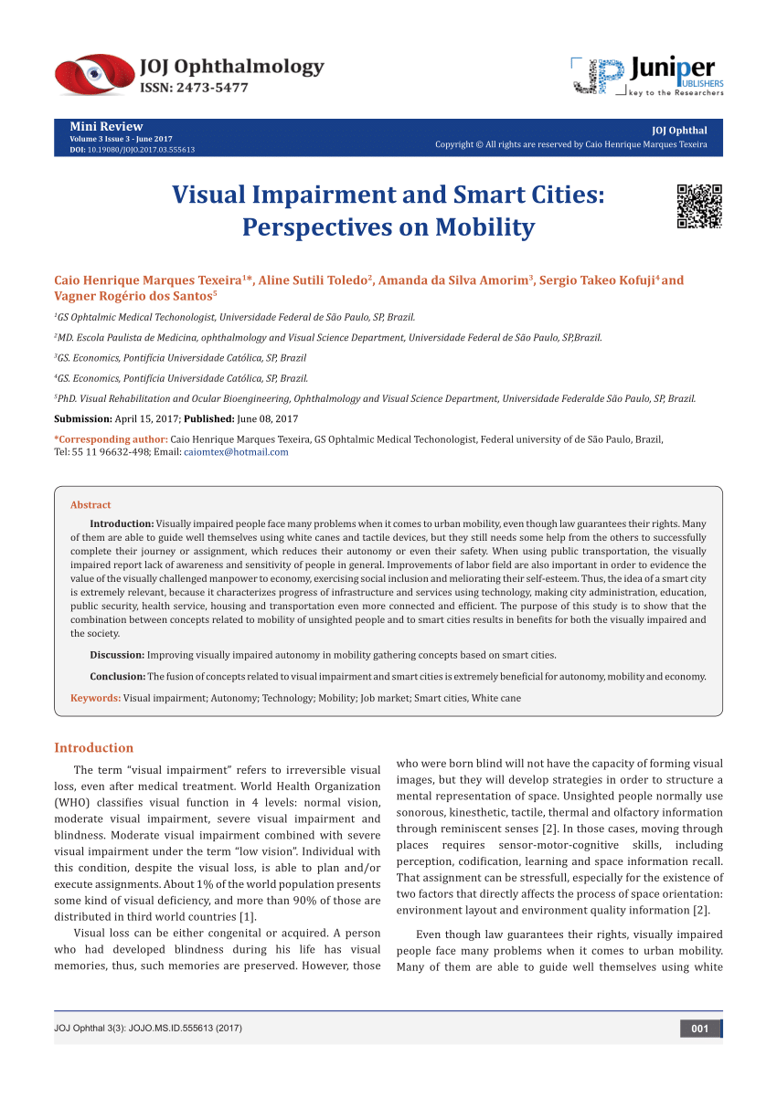 Smart Cities Could Give the Visually Impaired a New Outlook on Urban Life