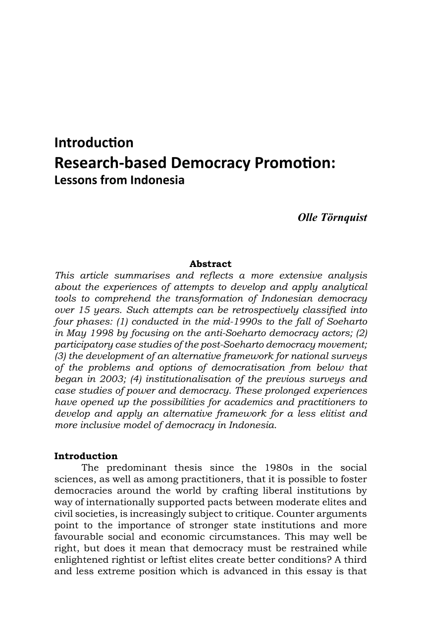 research paper about democracy