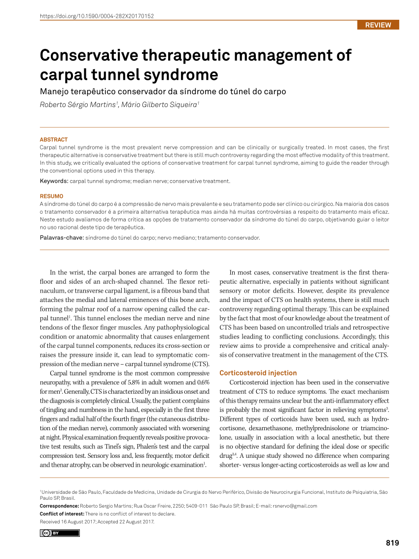 Carpal tunnel syndrome: identification and management - The Pharmaceutical  Journal