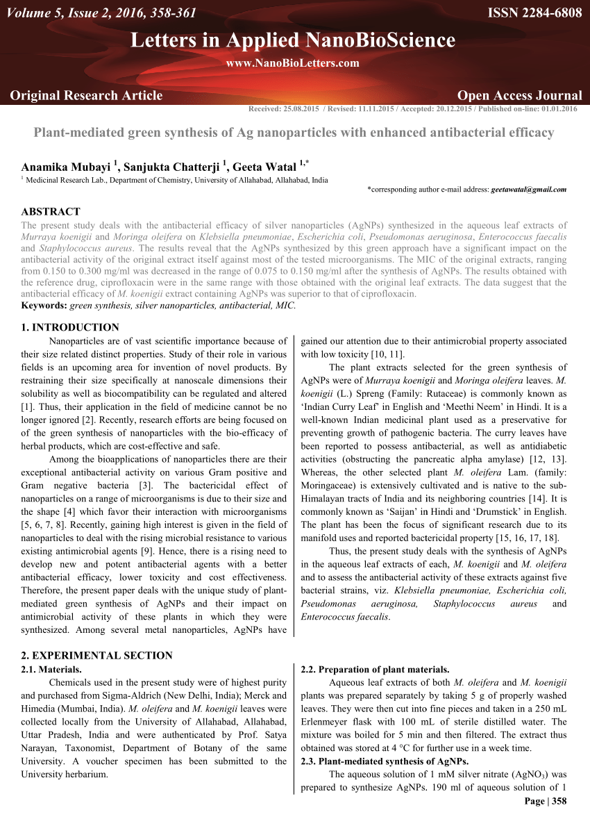 ag nanoparticles thesis