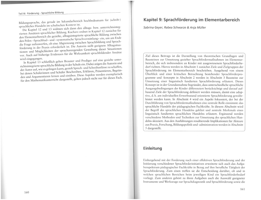 (PDF) Sprachförderung im Elementarbereich