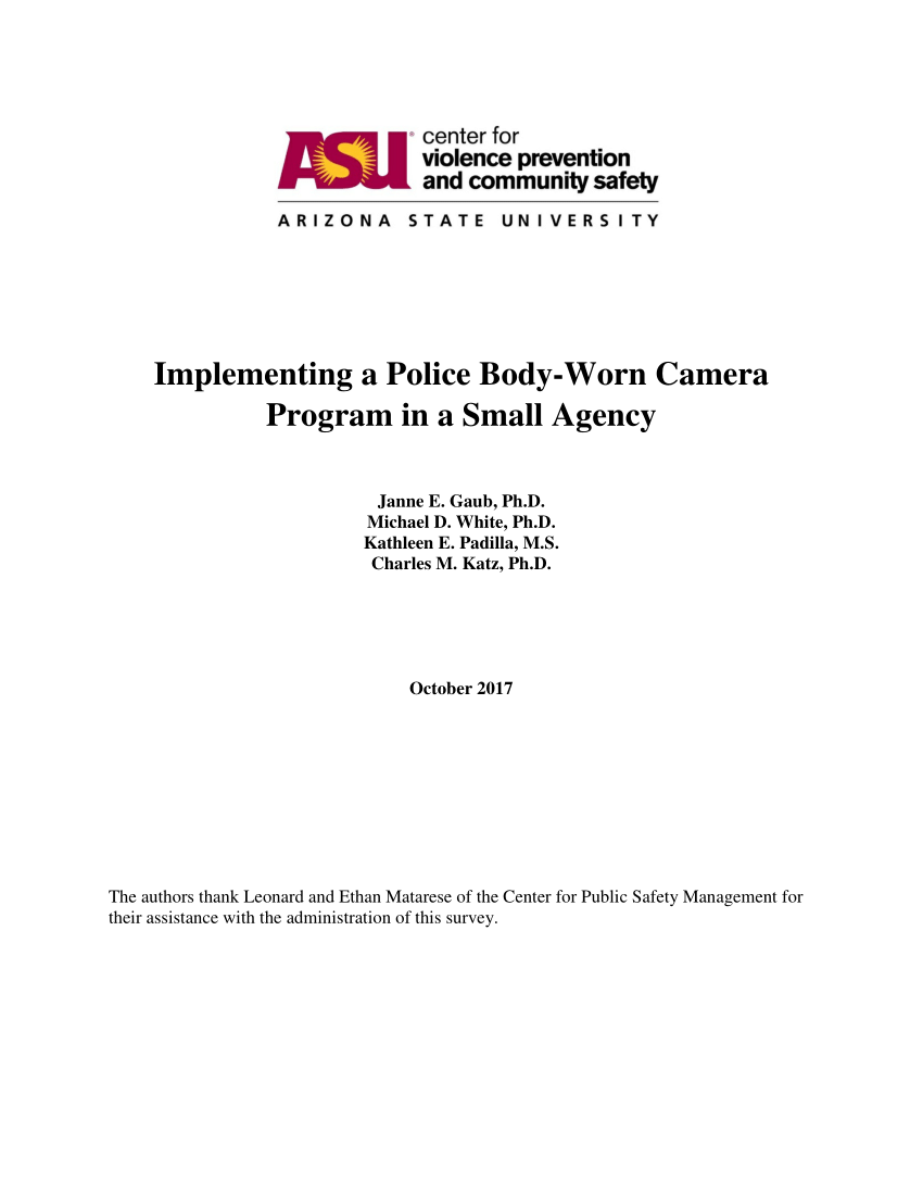 research paper on police body cameras