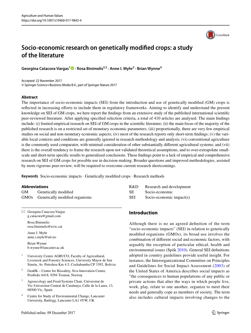 research paper on gm crops