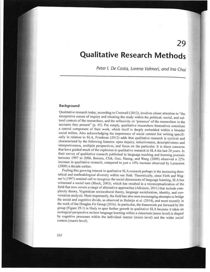 qualitative research chapters