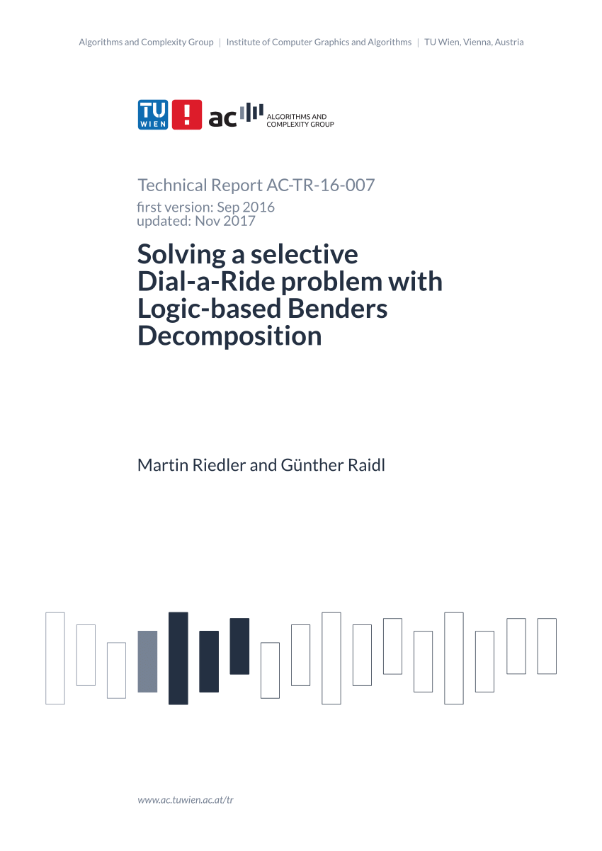 Pdf Solving A Selective Dial A Ride Problem With Logic