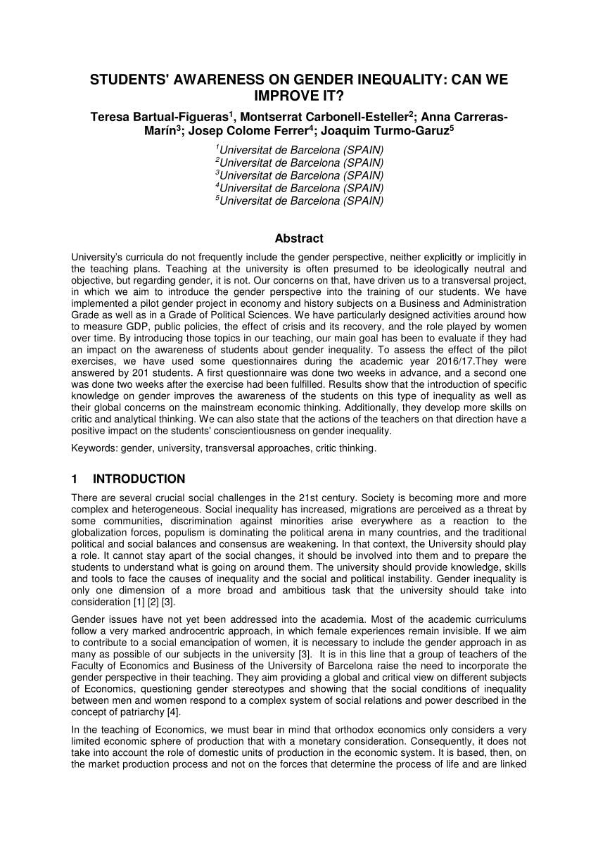 research paper on gender inequality pdf