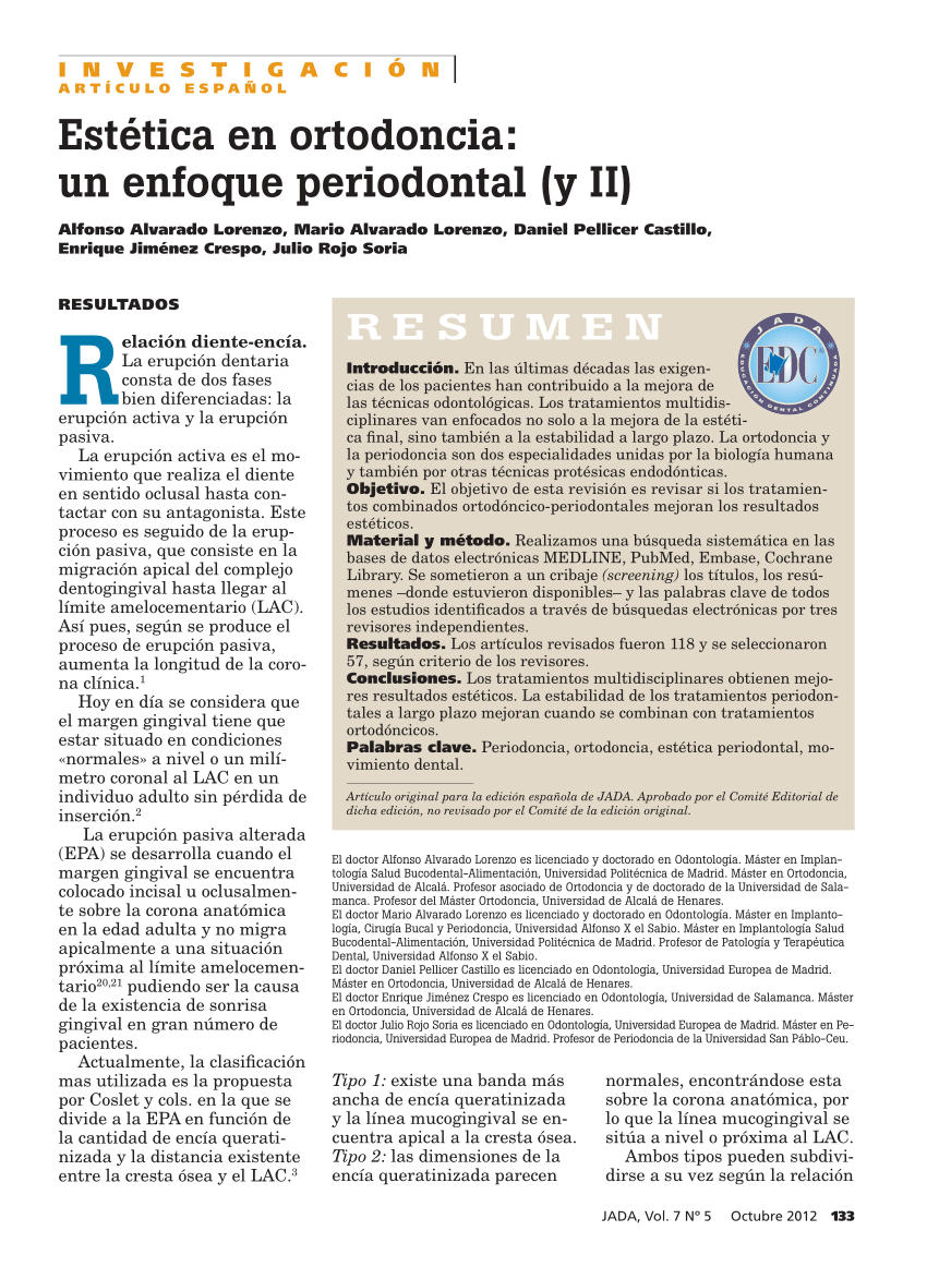 Pdf Estetica En Ortodoncia Un Enfoque Periodontal Ii