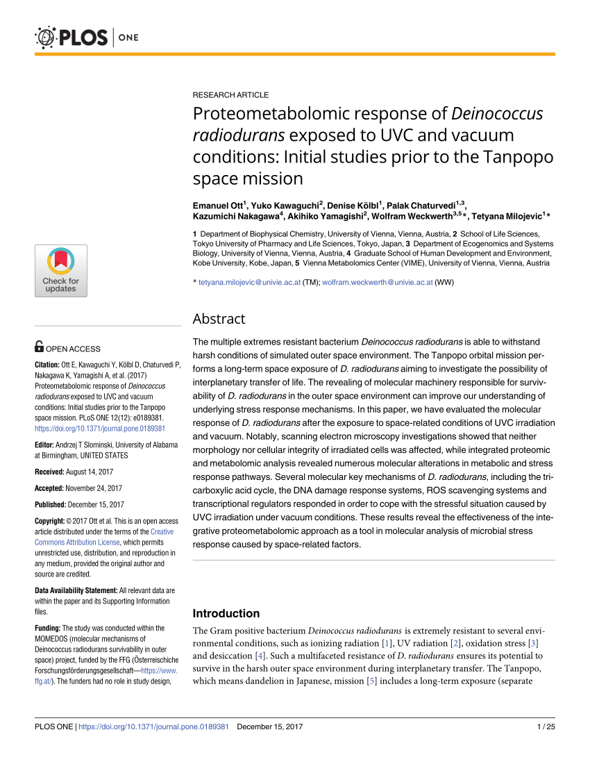 Molecular repertoire of Deinococcus radiodurans after 1 year of