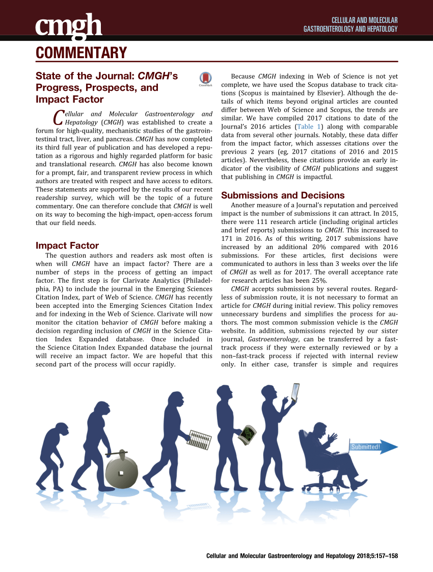 (PDF) State of the Journal CMGH ’s Progress, Prospects, and Impact Factor