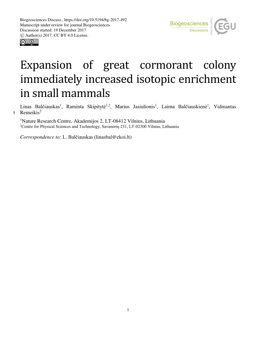 PDF) Expansion of great cormorant colony immediately increased ...