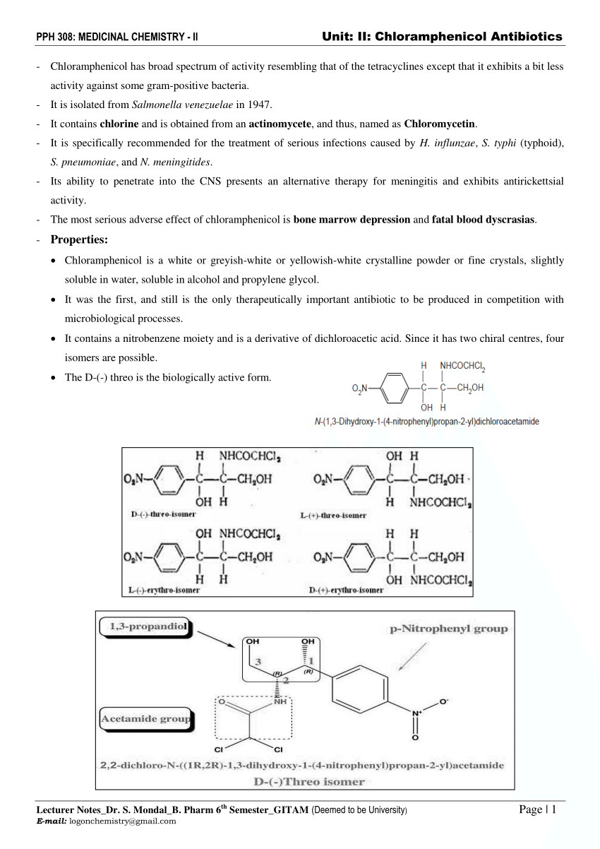 Pdf Chloramphenicol Antibiotics