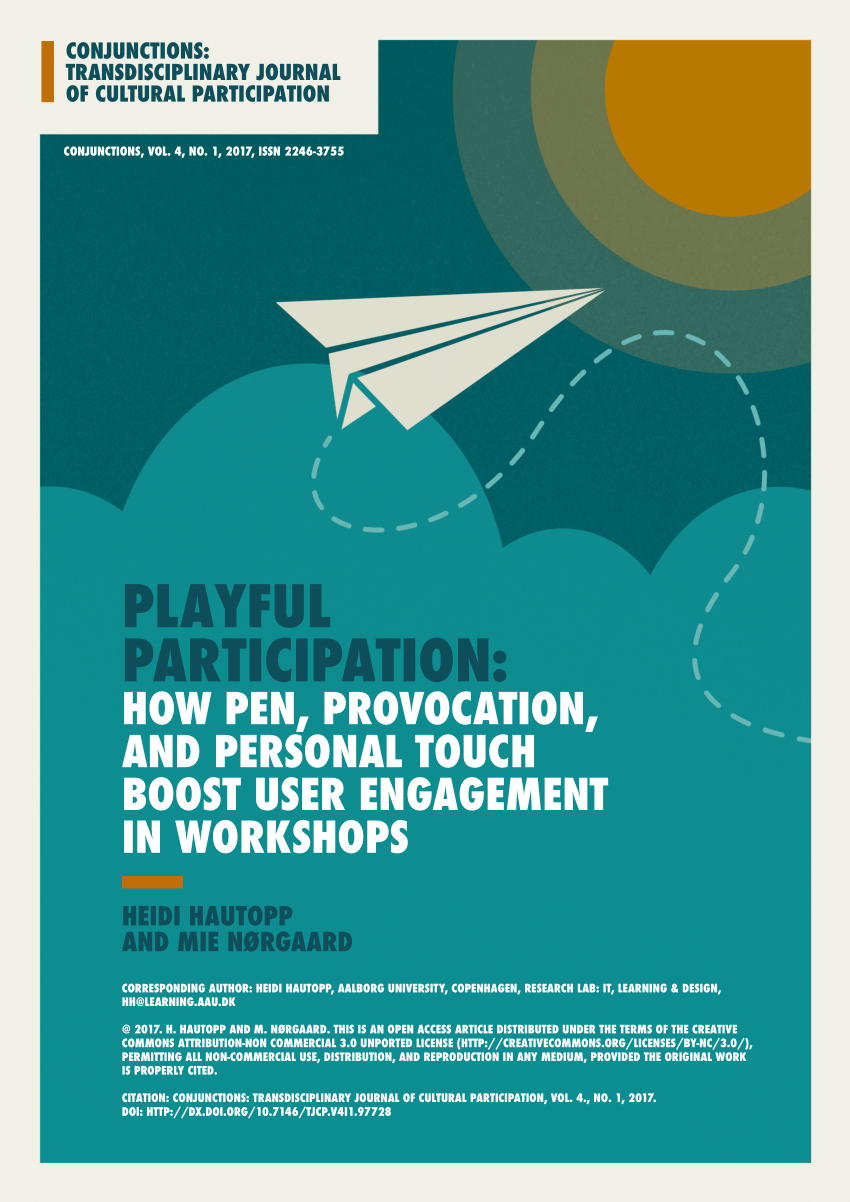 Pdf Playful Participation How Pen Provocation A Personal Touch Boost User Engagement In Workshops