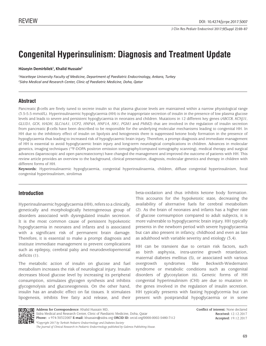 Frontiers  KATP channel mutations in congenital hyperinsulinism