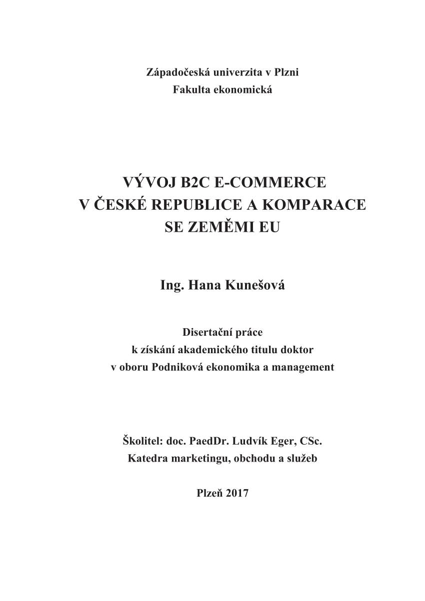 (PDF) Vývoj B2C e-commerce v České republice a komparace se zeměmi EU Sns-Brigh10