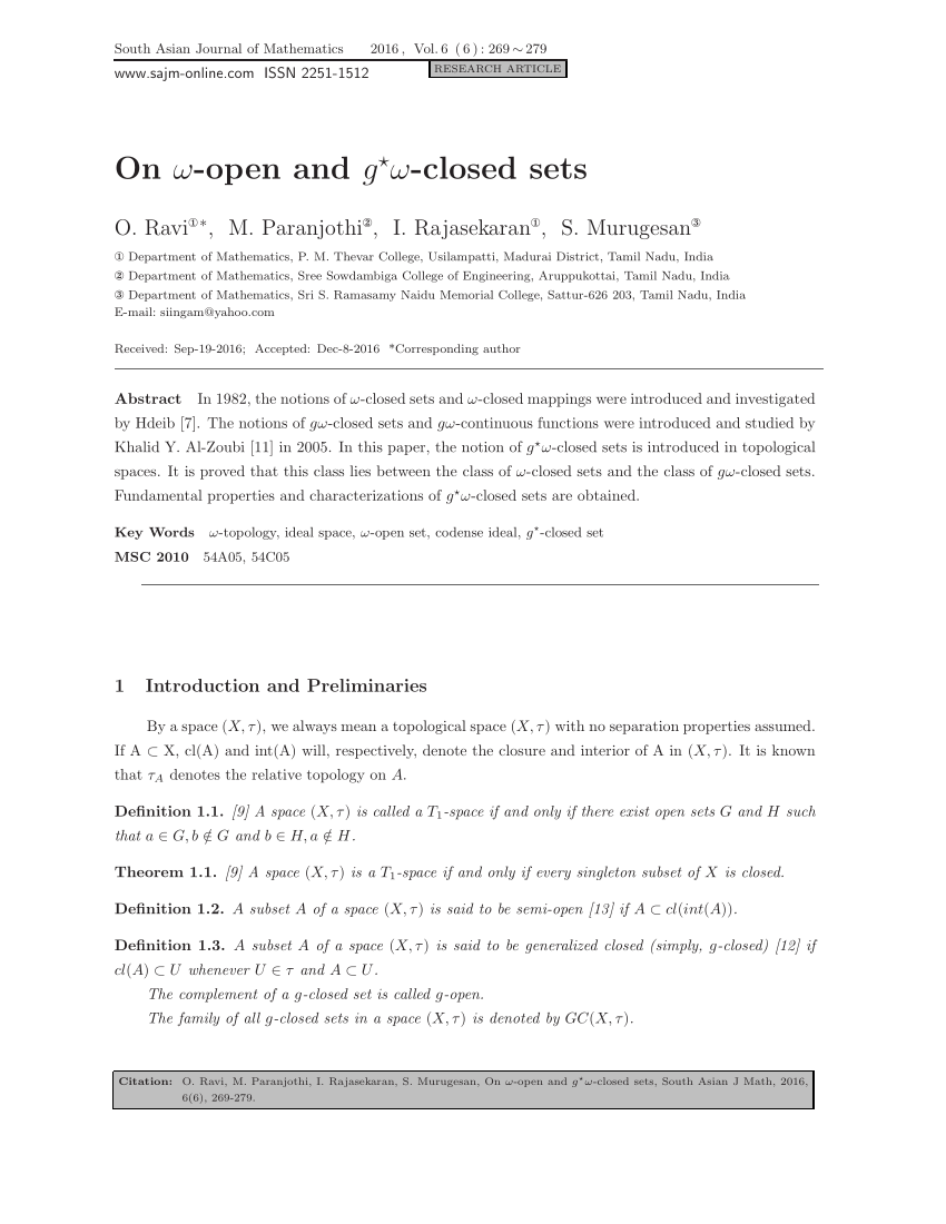 Pdf On W Open And G W Closed Sets