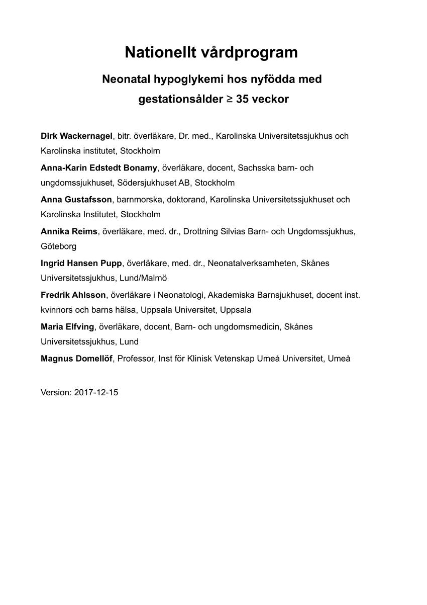 Pdf Nationellt Vardprogram