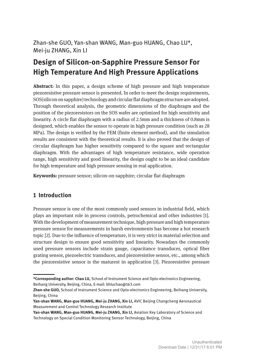pressure sensor research paper